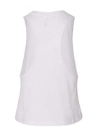 Back (racerback) view of Born in the USA women’s patriotic crop tank