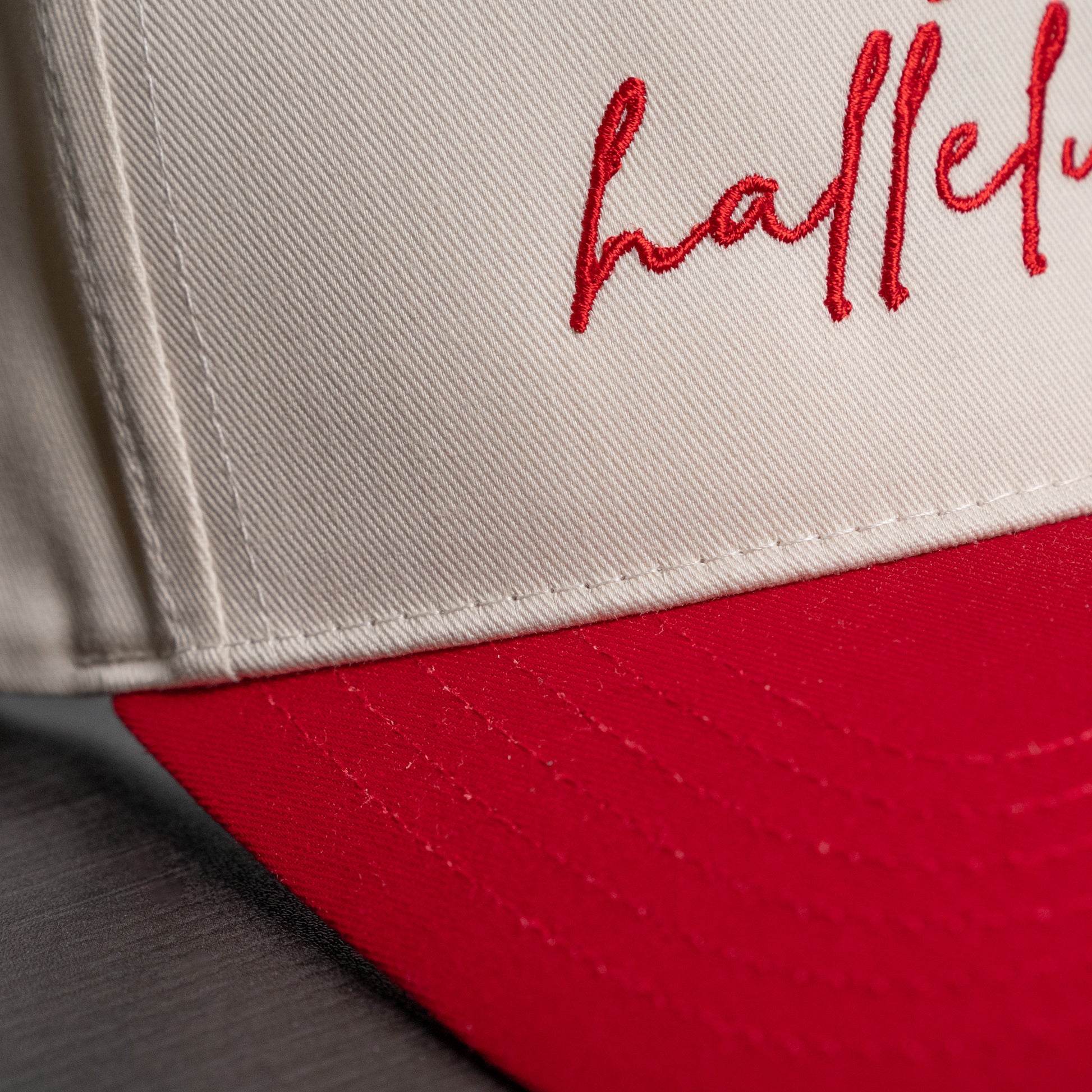 Raise a Hallelujah cap displayed on a neutral background emphasizing design and color contrast