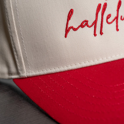 Raise a Hallelujah cap displayed on a neutral background emphasizing design and color contrast
