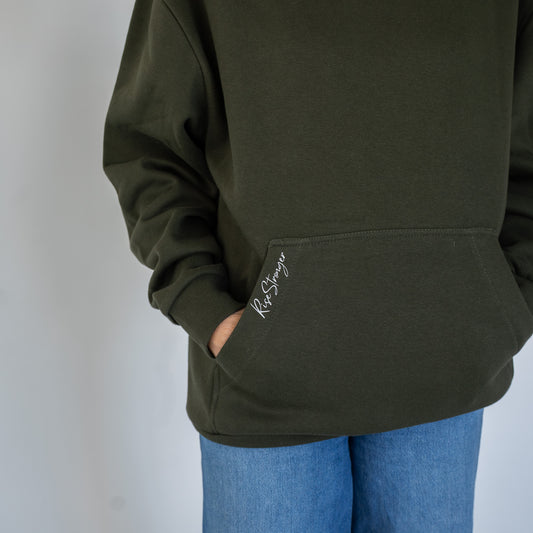 Front view of the 3:16 heavyweight hoodie showing cozy fabric and relaxed fit  