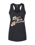 Black Rise Stronger 'Don’t Stop Believing' Christian women’s racerback tank