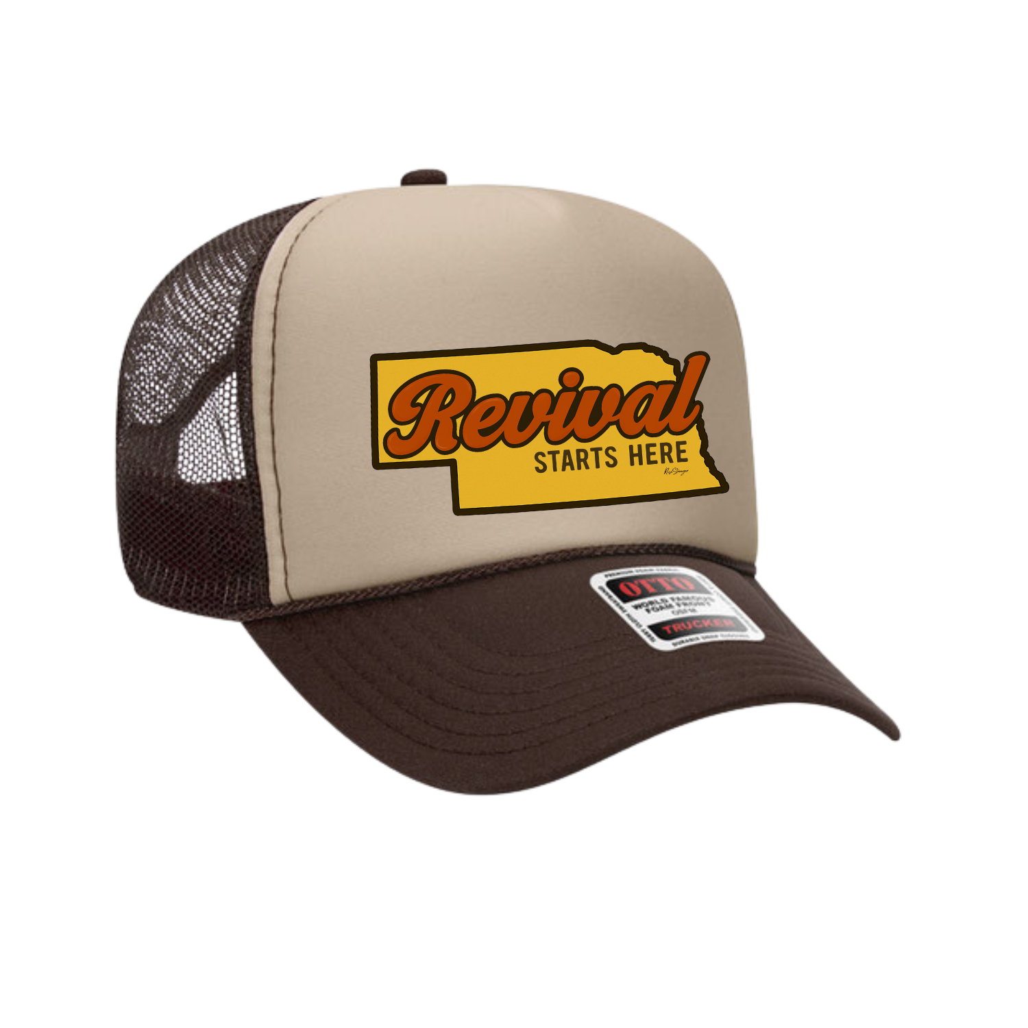 Revival Starts Here NEBRASKA – Foam Christian Trucker Hat