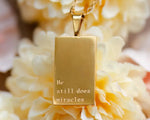 He Still Does Miracles Christian gold necklace for women