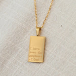 I Have Seen the Goodness of God 18K gold Christian necklace
