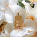 In Every Season I Will Praise Him Christian gold necklace