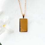 Minimal Christian necklace – He Is in the Waiting design in gold