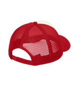 Red mesh cap with white front panel.