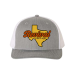 Gray and white cap with yellow Texas outline and 'Revival Starts Here' text.