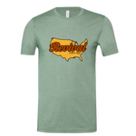 Revival Starts Here Christian tee in Heather Sage