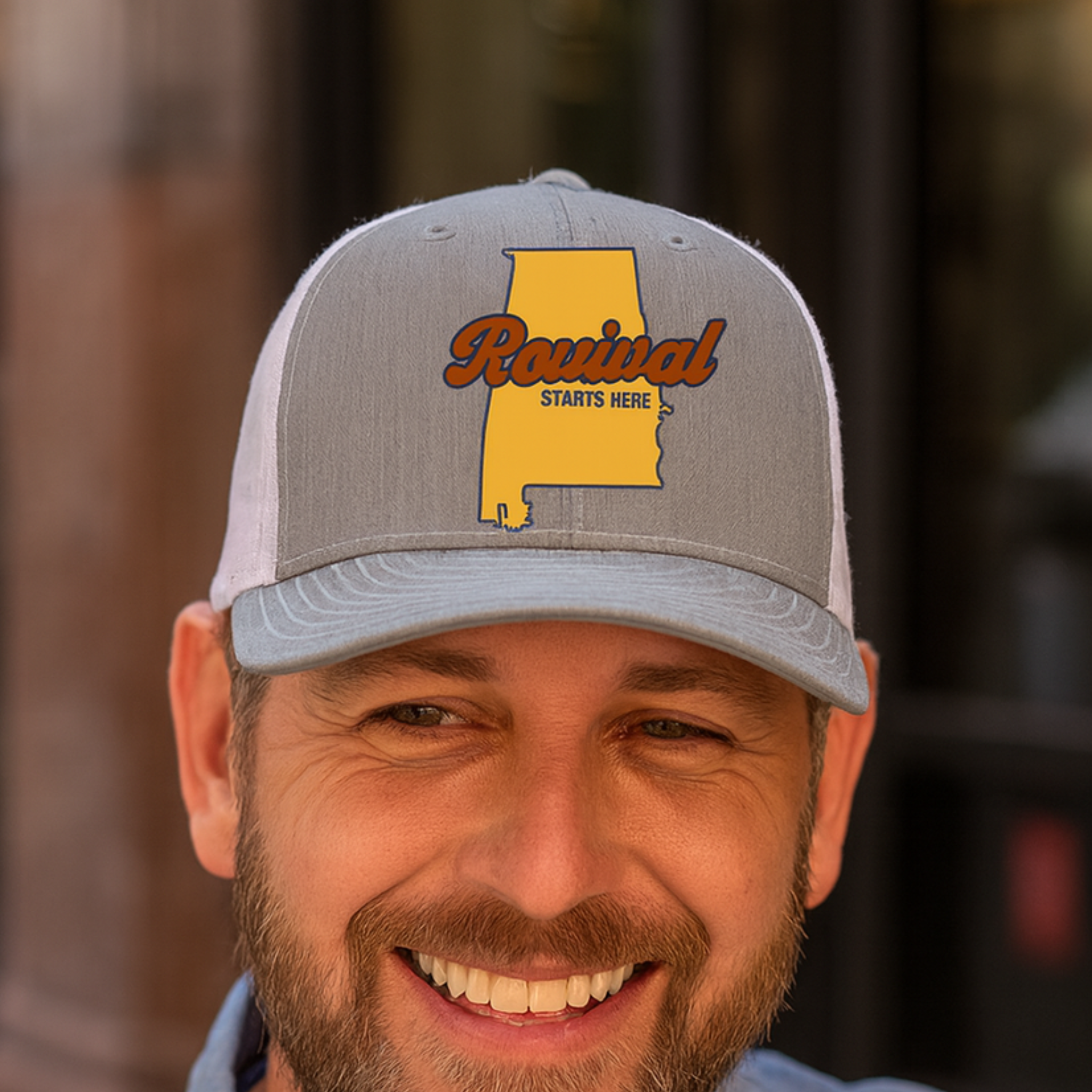 Revival Starts Here - YOUR STATE Classic Christian Trucker Hat