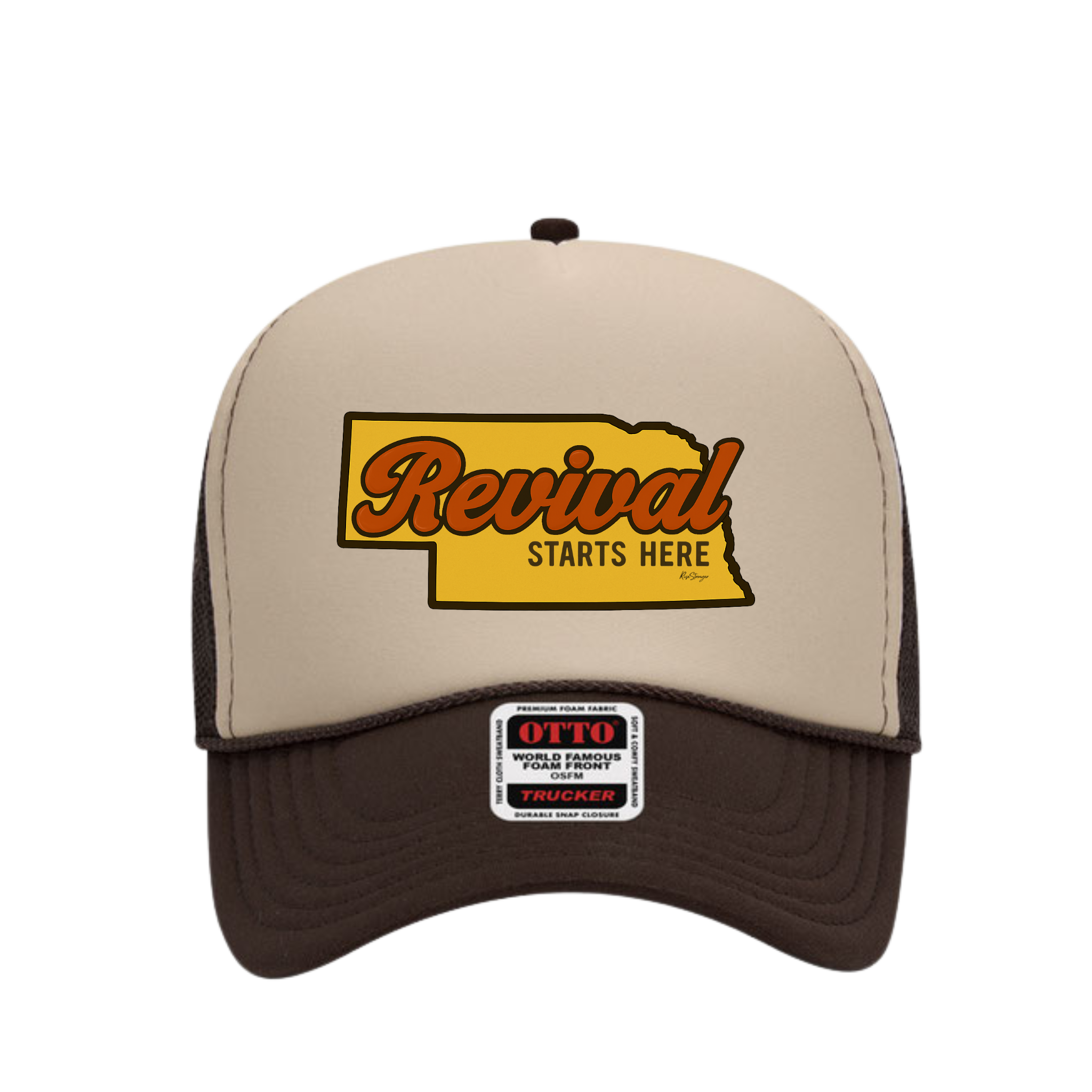 Revival Starts Here NEBRASKA – Foam Christian Trucker Hat