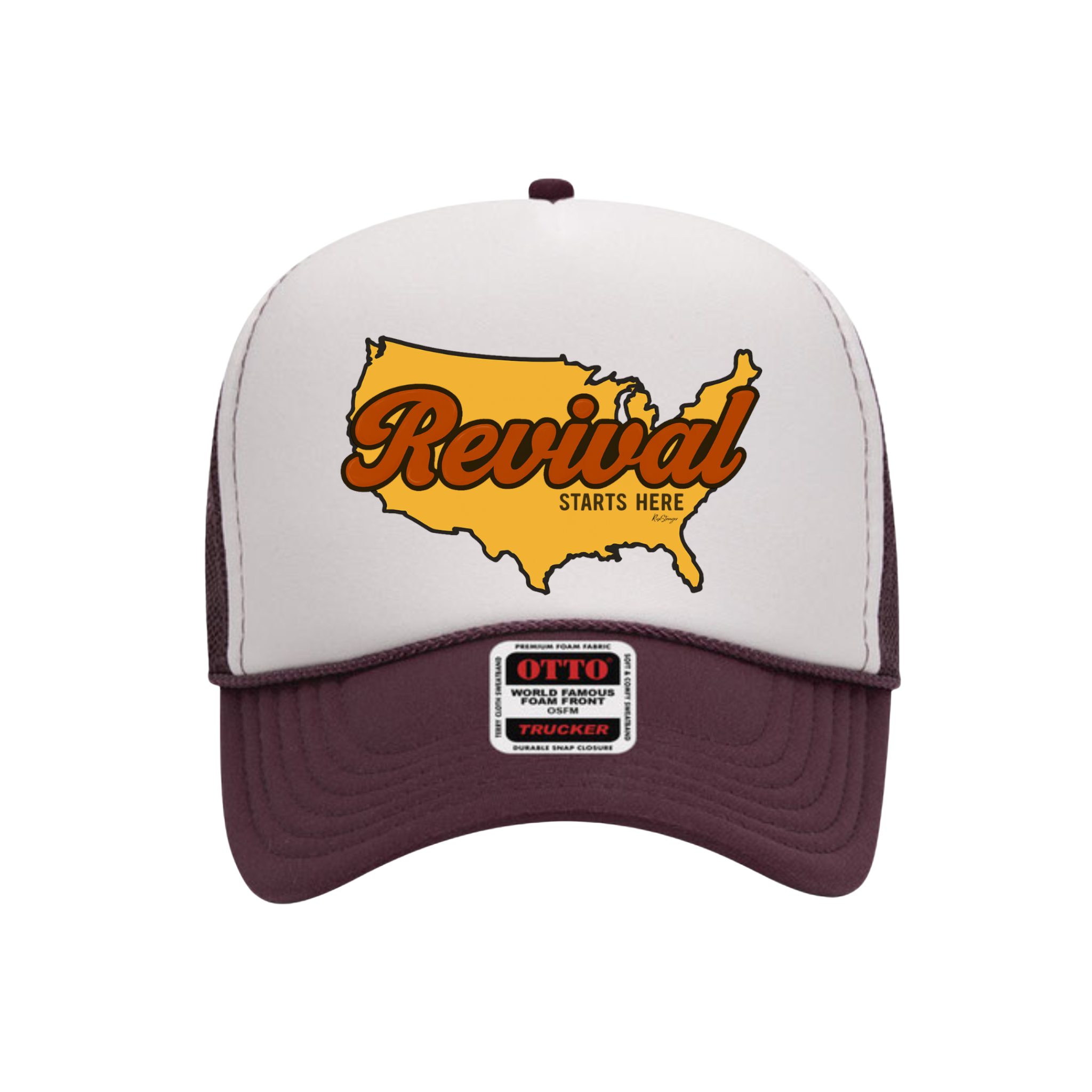 Revival Starts Here USA – Foam Christian Trucker Hat