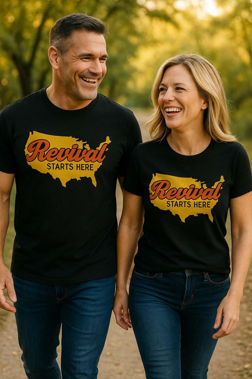 Revival Starts Here USA Christian t-shirt for men and women