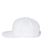 Sideview of a white Richardson 112 trucker cap
