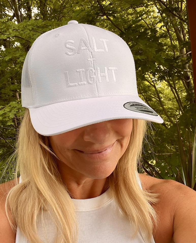 Sport-Tek mesh-back hat with embroidered SALT + LIGHT design