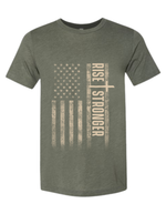Rise Stronger Tattered Flag – Christian Patriotic Unisex T-Shirt